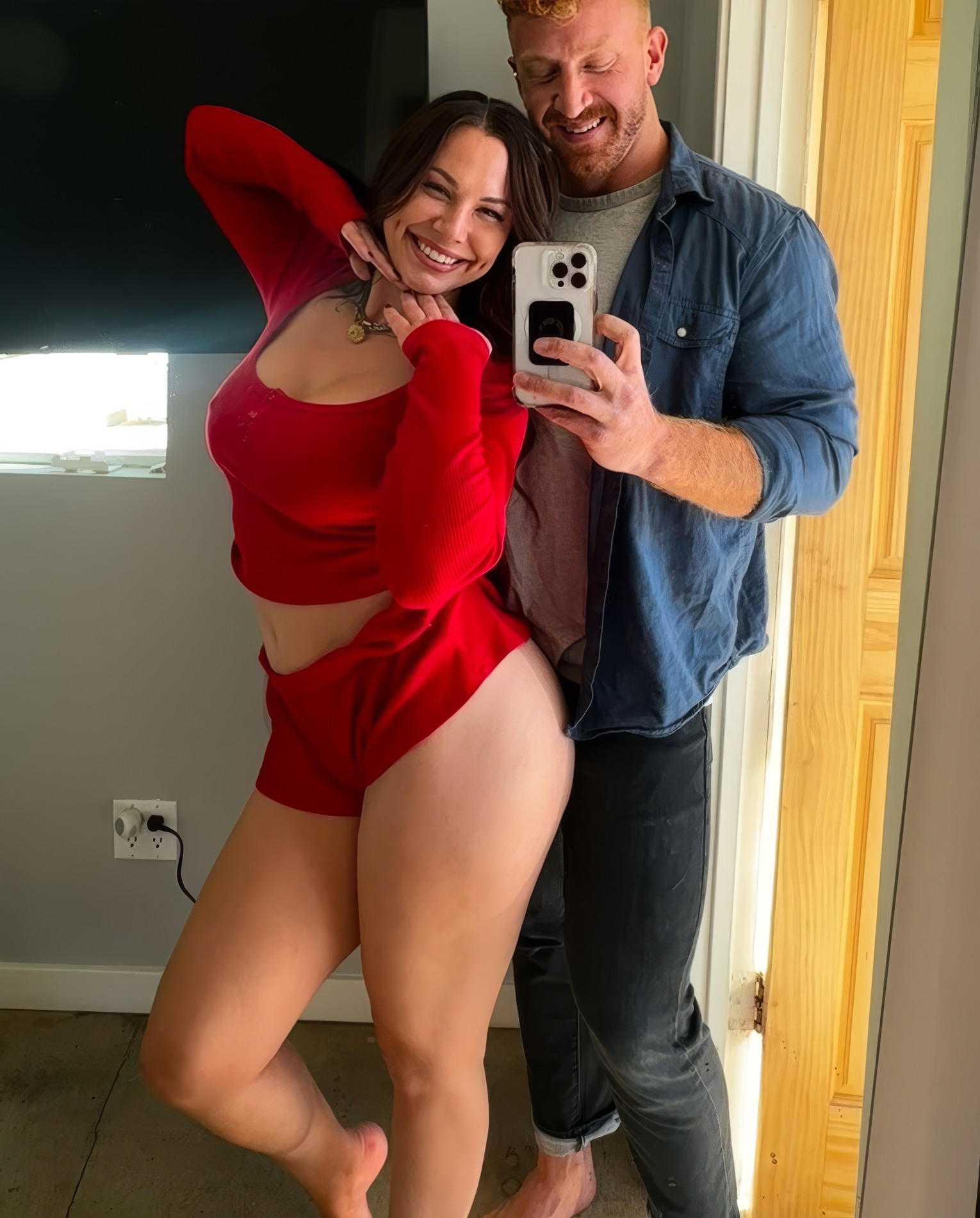Aidra Fox at 29 Years Old Birthday and Friends: Which you pick from us? (2024) Red Dress MILF Buxom Busty