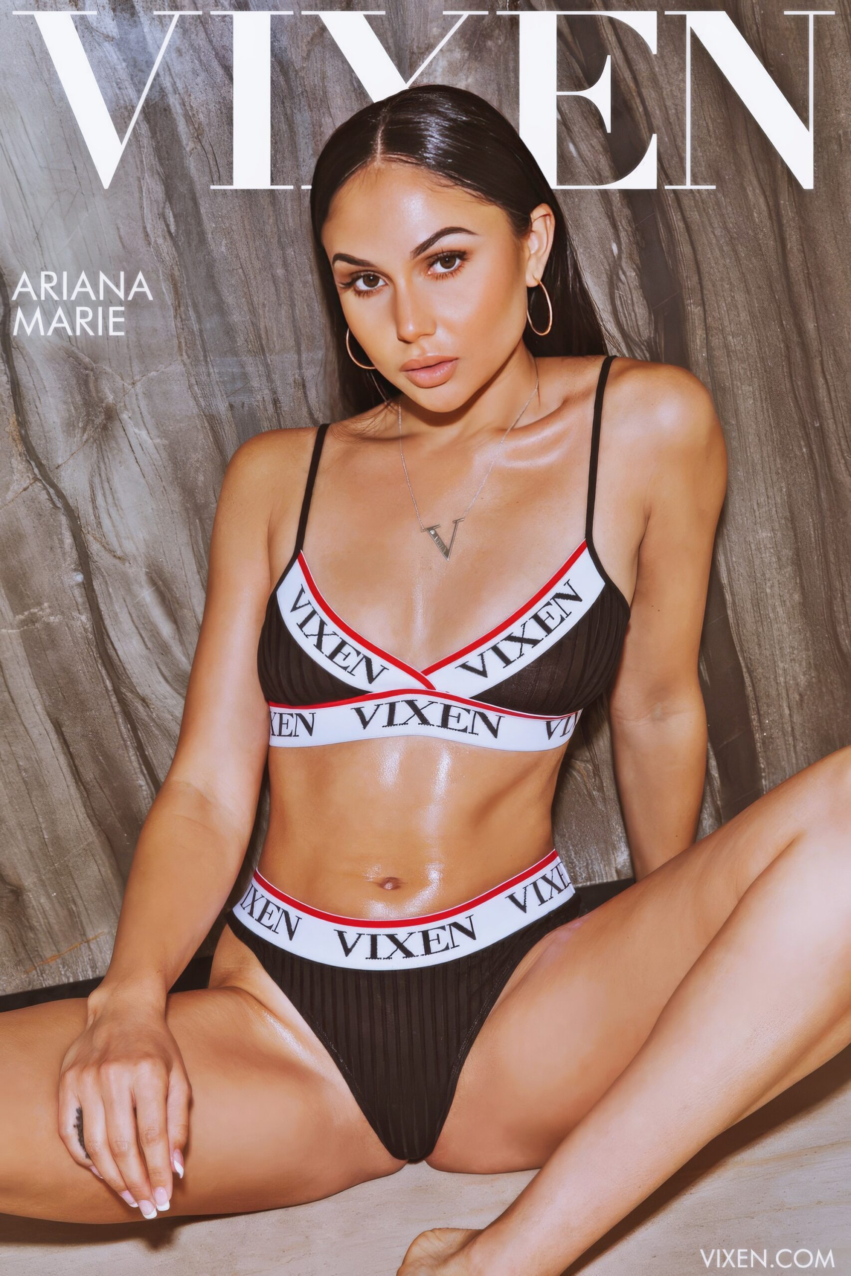 Ariana Marie at 27 Years Old: Break (2020) as Vixen Angel of the Year Black Swimsuit All Natural Slender Brunette Princess